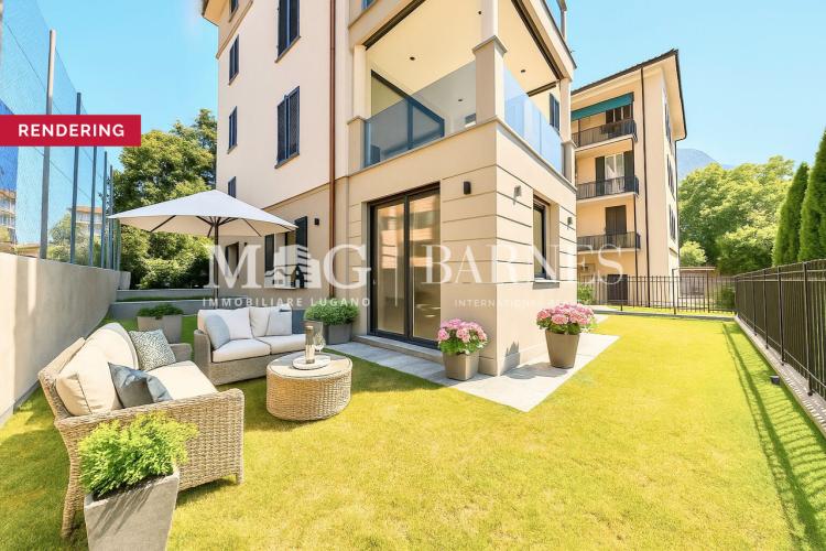 Lugano Centro: 4.5-room apartment with garden near the lake