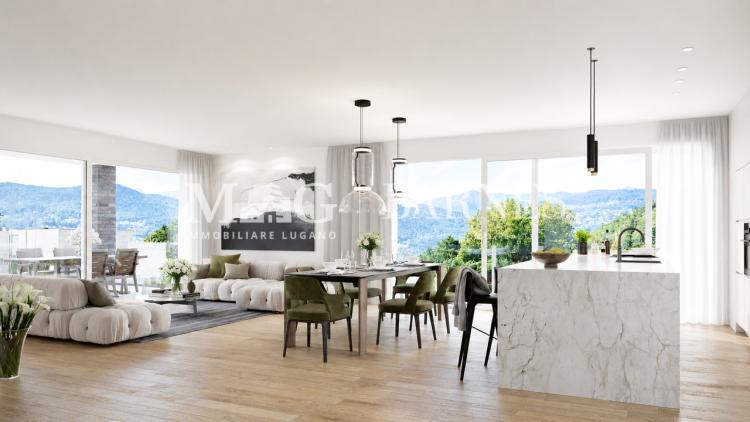 Collina d'Oro: 4.5-room penthouse with terrace in new residence