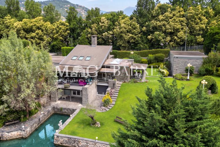 Lugano: Prestigious villa directly on Lake Lugano