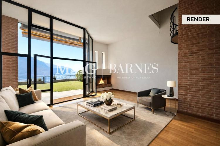 Lugano: Lake view villa with private garden