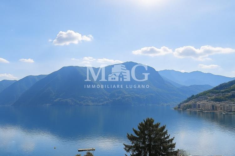 Lugano: Penthouse in Period Villa with lake view and panoramic terrace