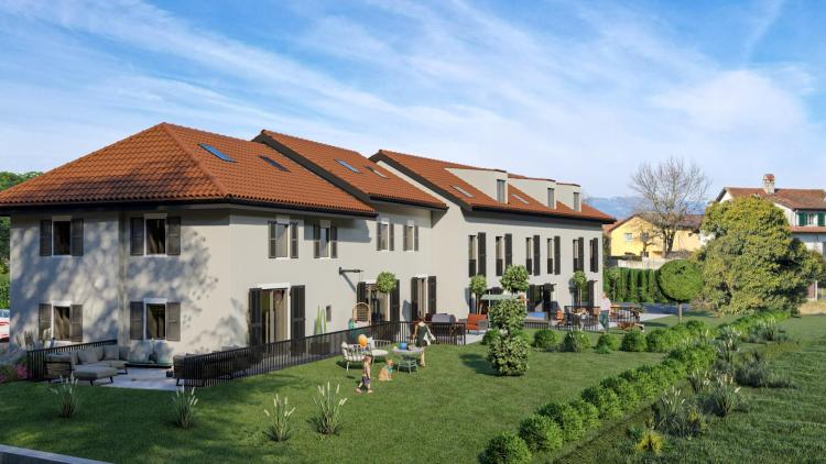 New project &quot;AU VILLAGE&quot;: Adjoining 5.5 room villa with garden - Lot 3