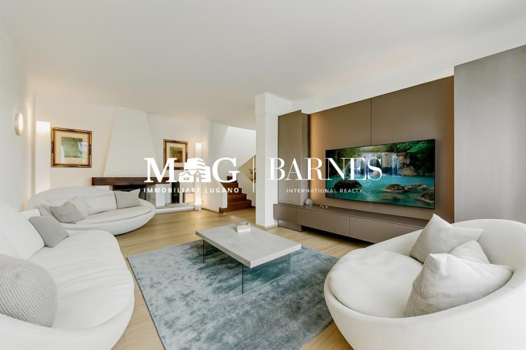 Lugano: Modern house with garden and sauna