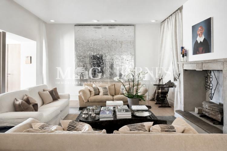 Lugano, Vico Morcote: Period villa with indoor pool and garden