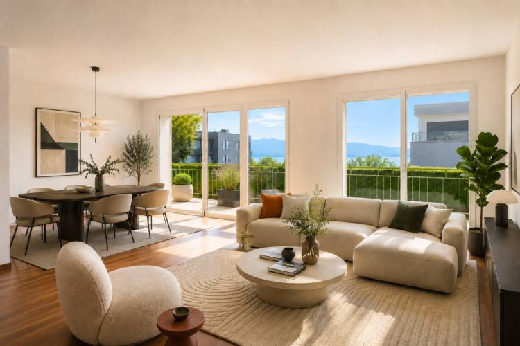 5.5-room family apartment with lake view