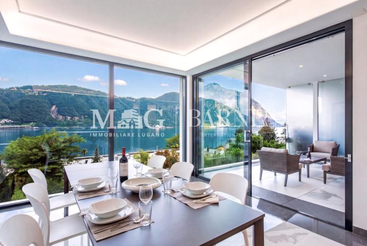 Bissone: 3.5-room apartment with lake view and terrace