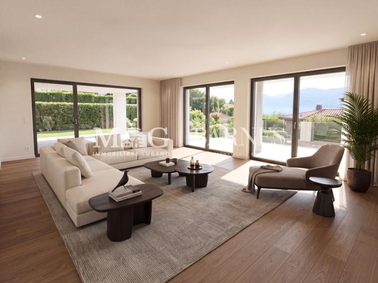Gentilino, Collina d'Oro: New 5.5-room apartment with private garden