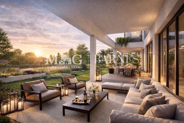 Collina d'Oro: 5.5-room apartment with a 570 m² garden