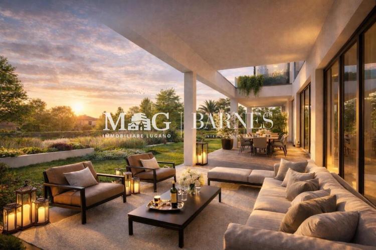 Gentilino, Collina d'Oro: New 5.5-room apartment with private garden