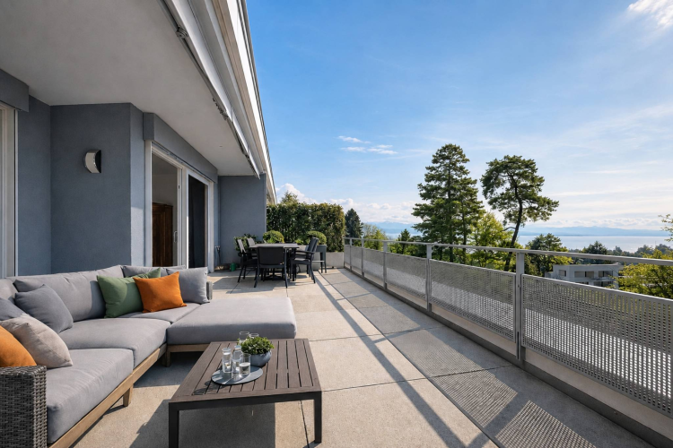Elégant attique contemporain de 6.5 pièces à un instant du quartier de Chailly 
