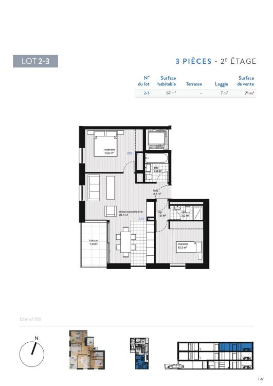 Clendy IV - 3 rooms on the 2nd floor