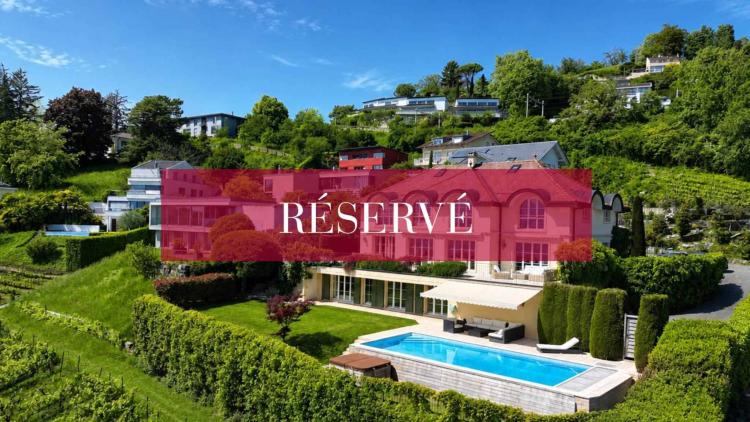 Exclusivité à Lutry – Villa de maître de 420 m2 avec vue lac panoramique