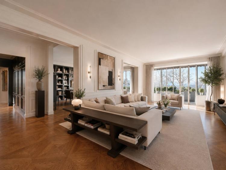 In the heart of Ouchy, a luxury 7-room apartment with lake views