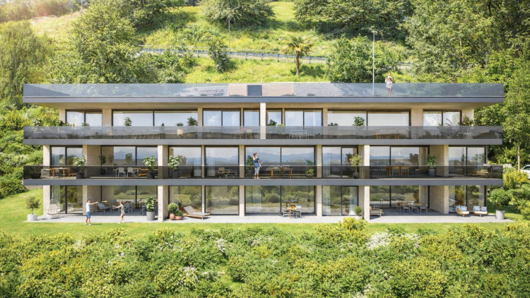 Lugano, Pregassona: New 4.5-room penthouse with large terrace