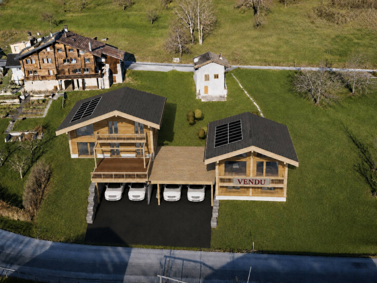 New project – Detached larch chalet with high energy potential