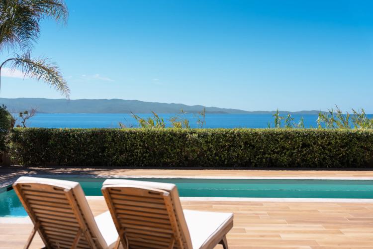 Exclusive, Ajaccio, Route des Sanguinaires, Villa with panoramic sea views, 4 bedrooms, swimming pool, and walking distance to the beach