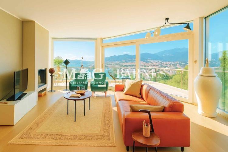 Lugano, Ruvigliana: Modern renovated villa with lake view