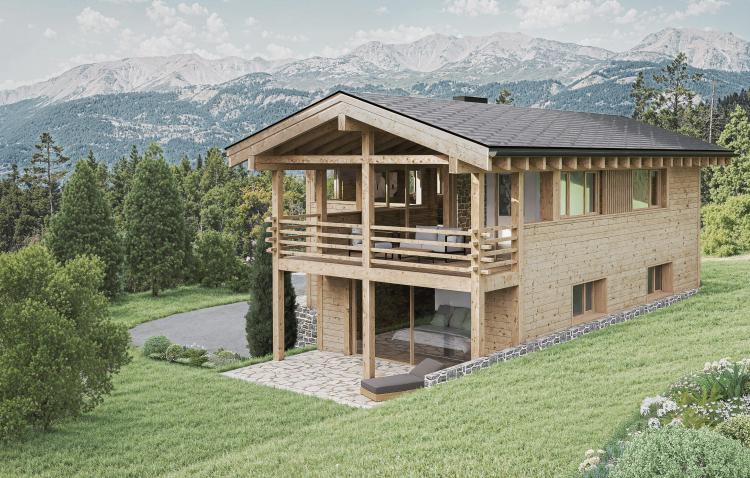 Individual chalet project with panoramic views and valid building permit