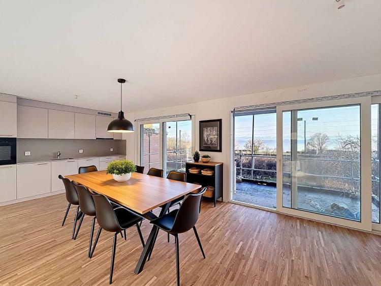 Elegant new 3.5 room apartment with two outdoor spaces