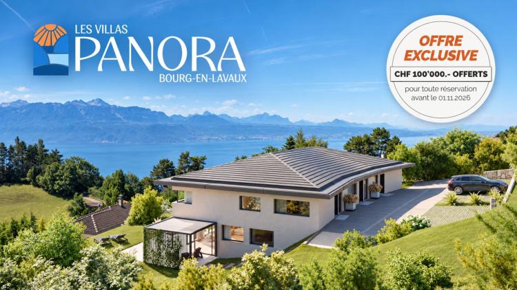 Trois villas de standing sur plans avec vue sur le lac 
Villa B