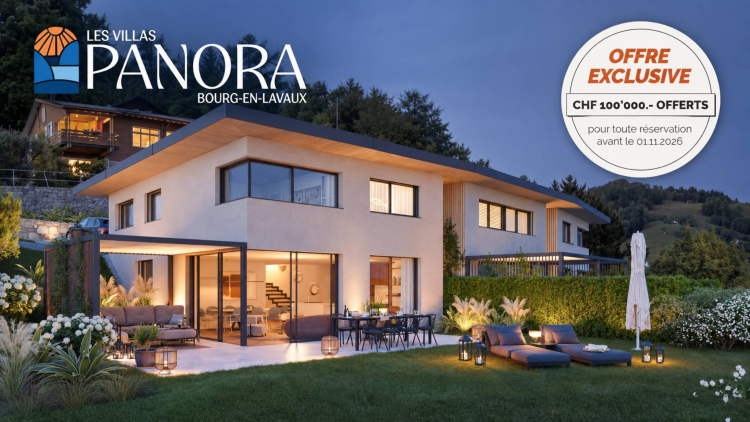 Trois villas de standing sur plans avec vue sur le lac 
Villa C