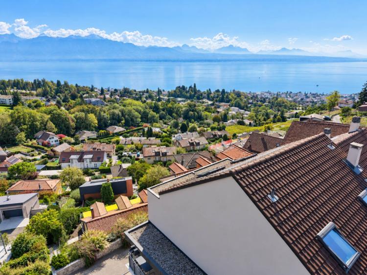Bright 2.5 room apartment with balcony and view of Lake Geneva